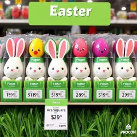 variação de preços de produtos de Páscoa
