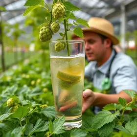 água sabor cerveja