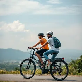 Casal pedala 16 mil km rumo à Copa