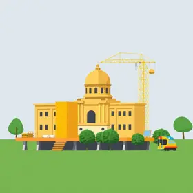 dotação orçamentária para obras
