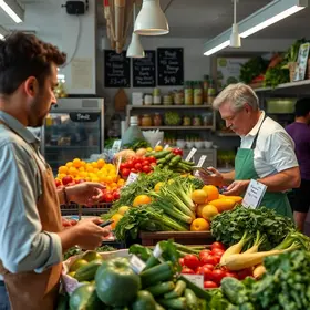 loja de frutas e legumes sem funcionários